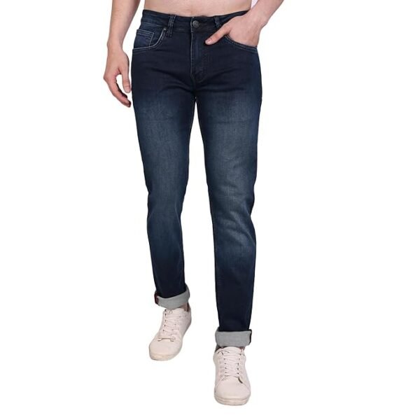 Mens Slim FIT Midnight Blue Denim Jeans - Image 6